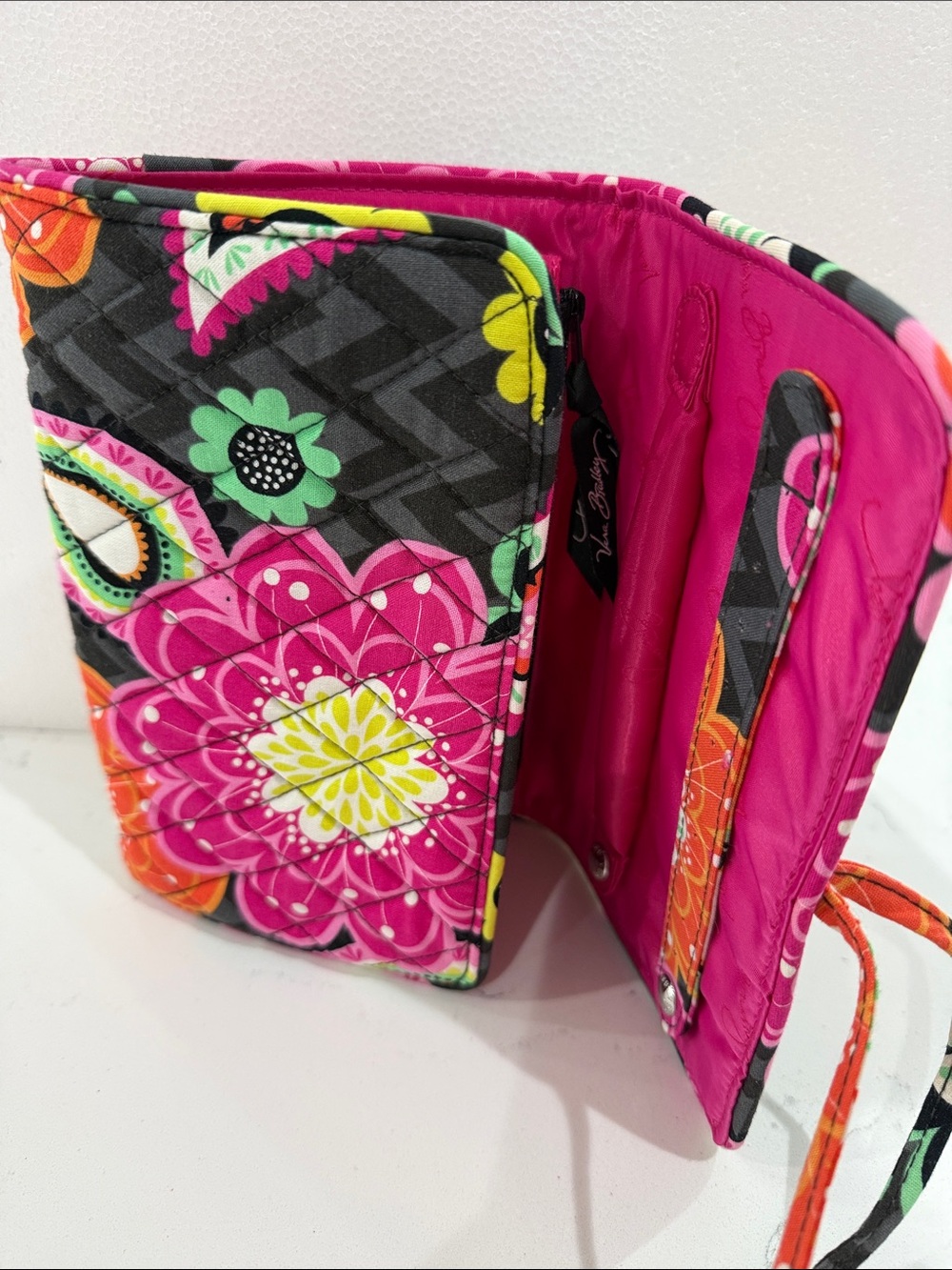 Vera Bradley All Wrapped Up Jewelry Roll Ziggy Zinnia pattern NWOT